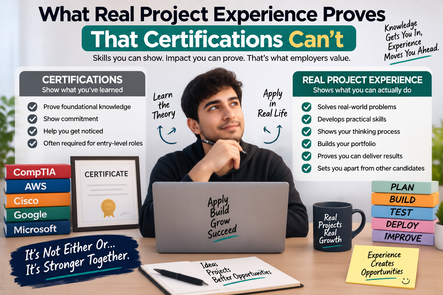 project management certifications vs real project experience